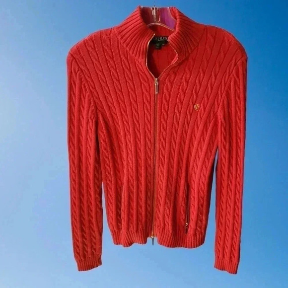 -Lauren Ralph women sweater red size MP - Picture 2 of 7